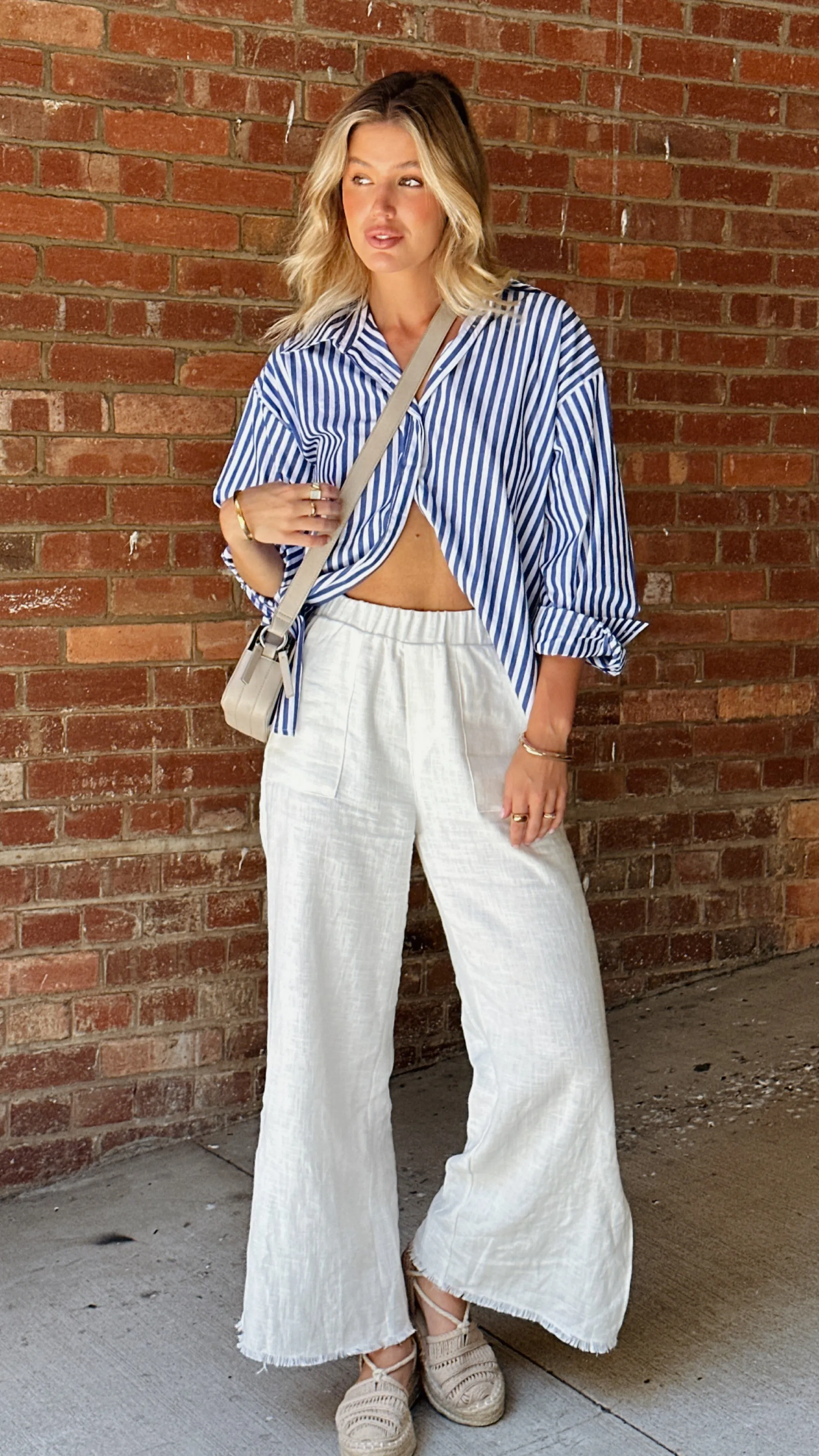 Stellan Button Up Shirt - Navy Stripe sold by Billy J product image thumbnail 2