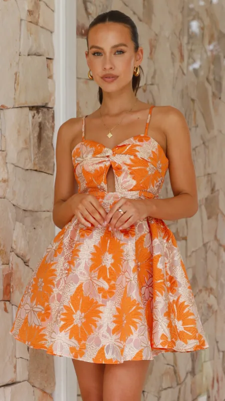 Mimi Mini Dress - Orange sold by Billy J
