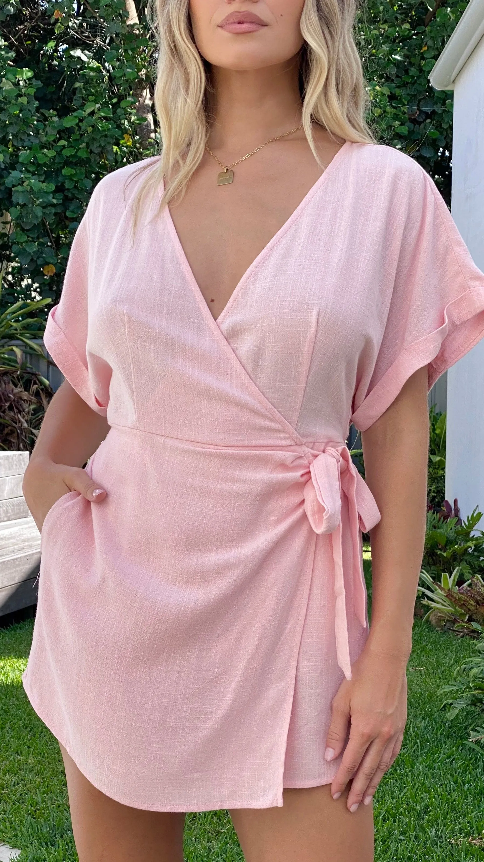 Tarika Playsuit - Blush sold by Billy J