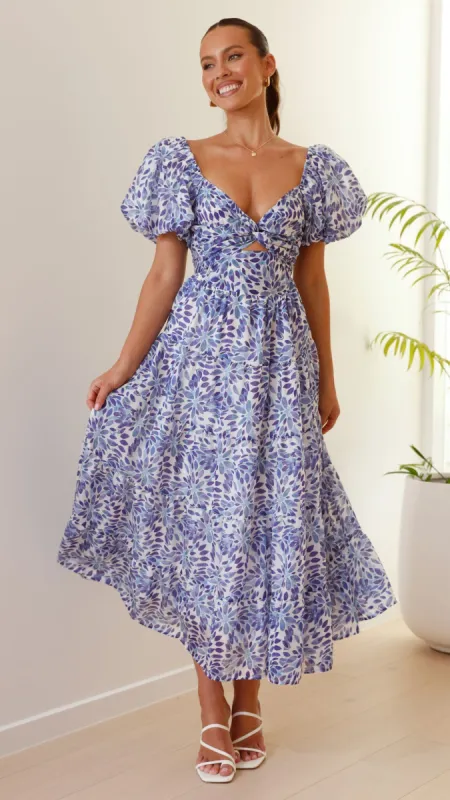 Balthazar Maxi Dress - Blue Floral sold by Billy J
