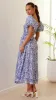 Balthazar Maxi Dress - Blue Floral sold by Billy J