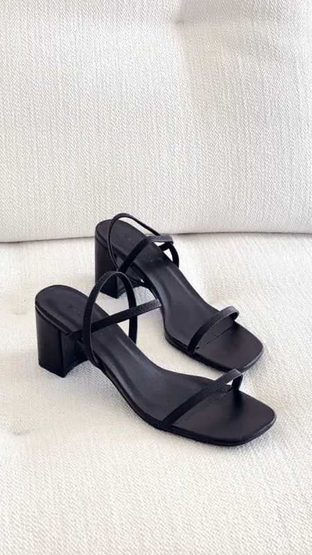 Balton Mule Heels - Black sold by Billy J