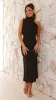 Estha Linen Maxi Dress - Black sold by Billy J