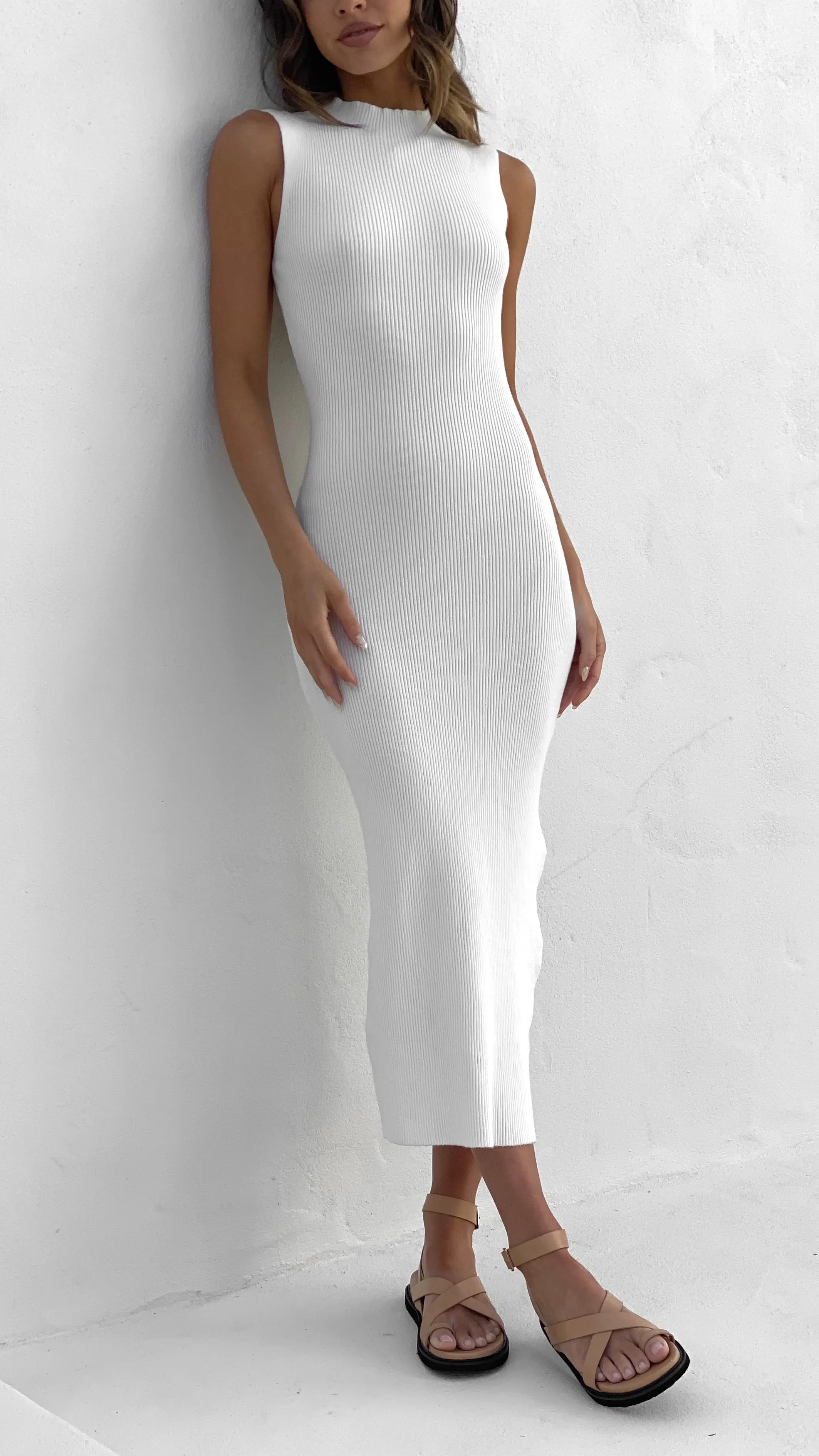 Mae Knit Dress - White sold by Billy J product image thumbnail 2