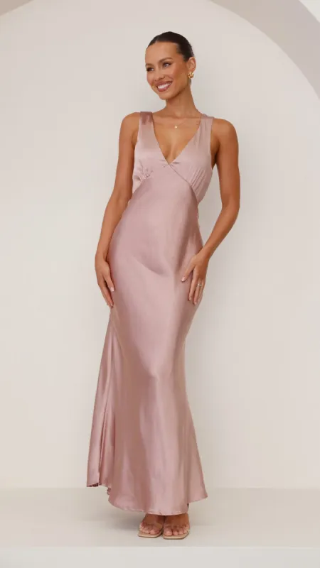 Sofia Maxi Dress - Dusty Pink sold by Billy J