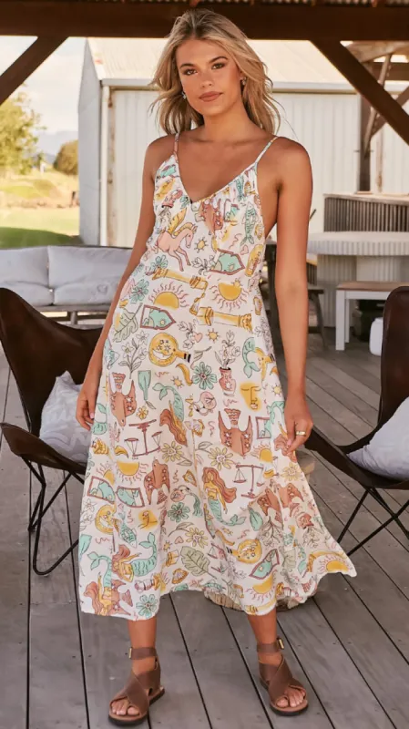 Porter Maxi Dress - Fantasy Print sold by Billy J