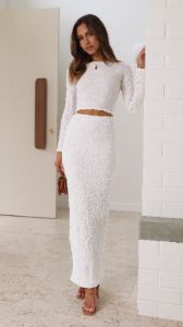 Tahnee Long Sleeve Top - White sold by Billy J