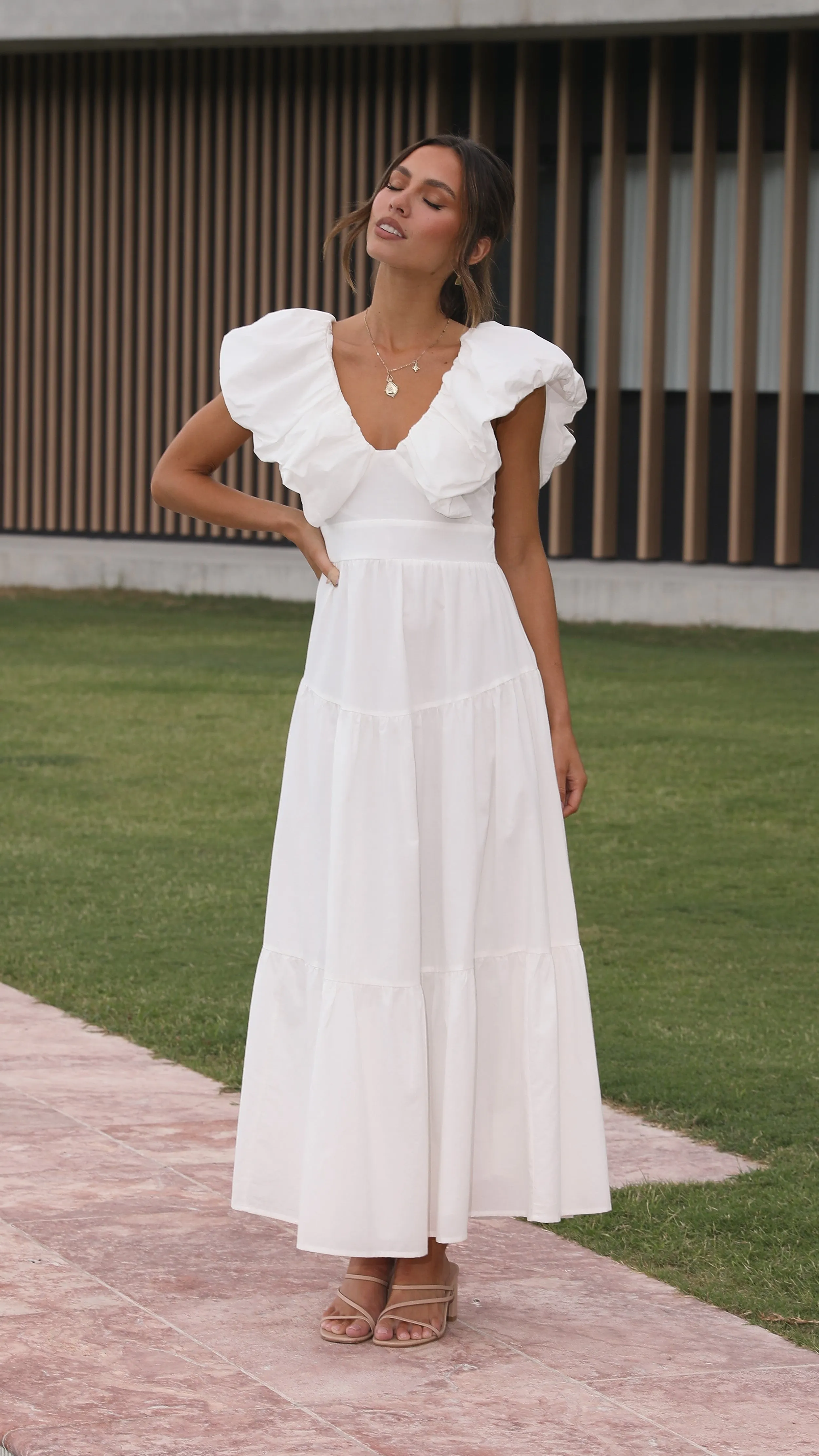 Emma Maxi Dress - White sold by Billy J product image thumbnail 5
