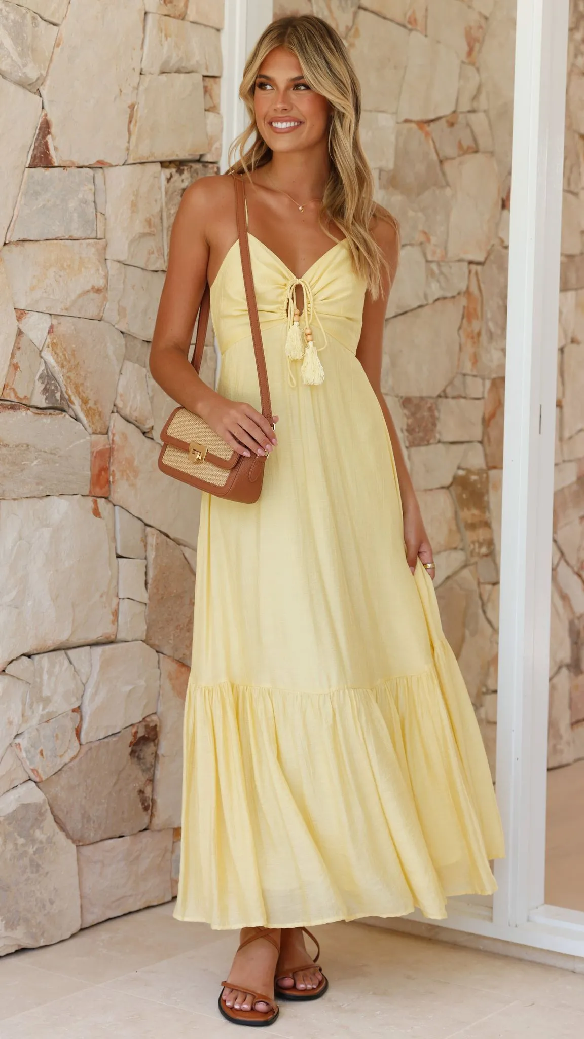 Dabney Maxi Dress - Soft Yellow sold by Billy J product image thumbnail 5