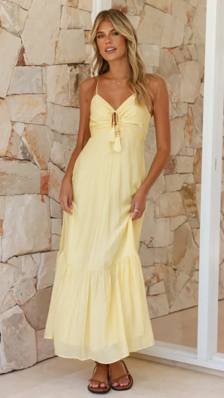Dabney Maxi Dress - Soft Yellow sold by Billy J