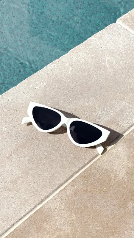 Carla Sunglasses - White sold by Billy J