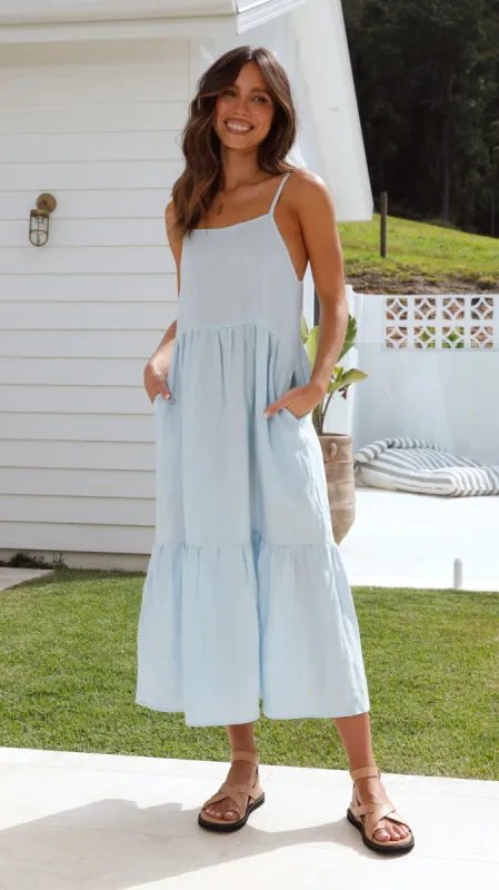 Nico Maxi Dress - Blue sold by Billy J
