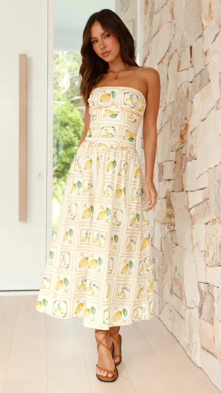 Abena Midi Dress - Lemons and Love sold by Billy J