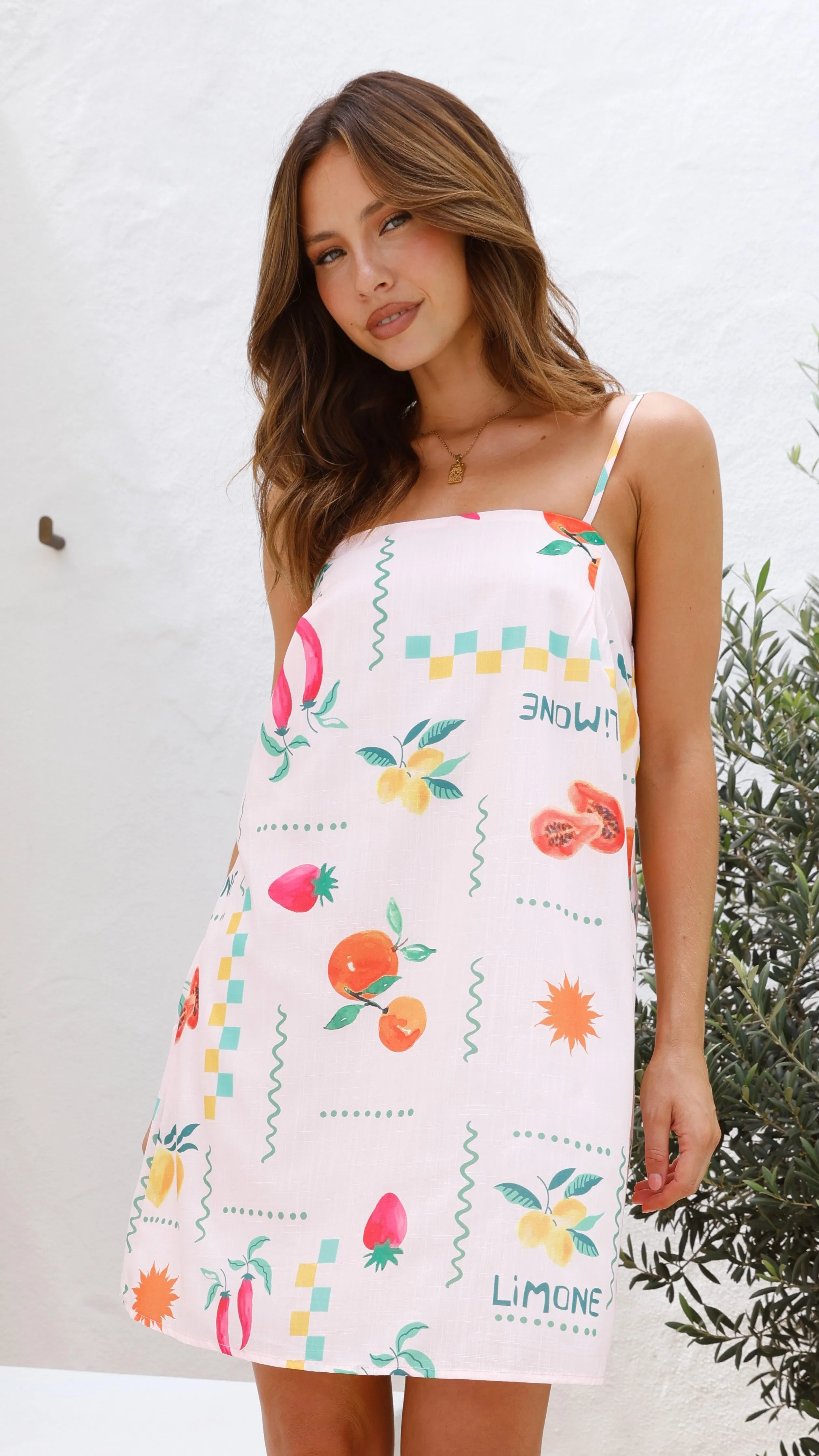 Bethani Mini Dress - Peach Limone sold by Billy J product image thumbnail 4
