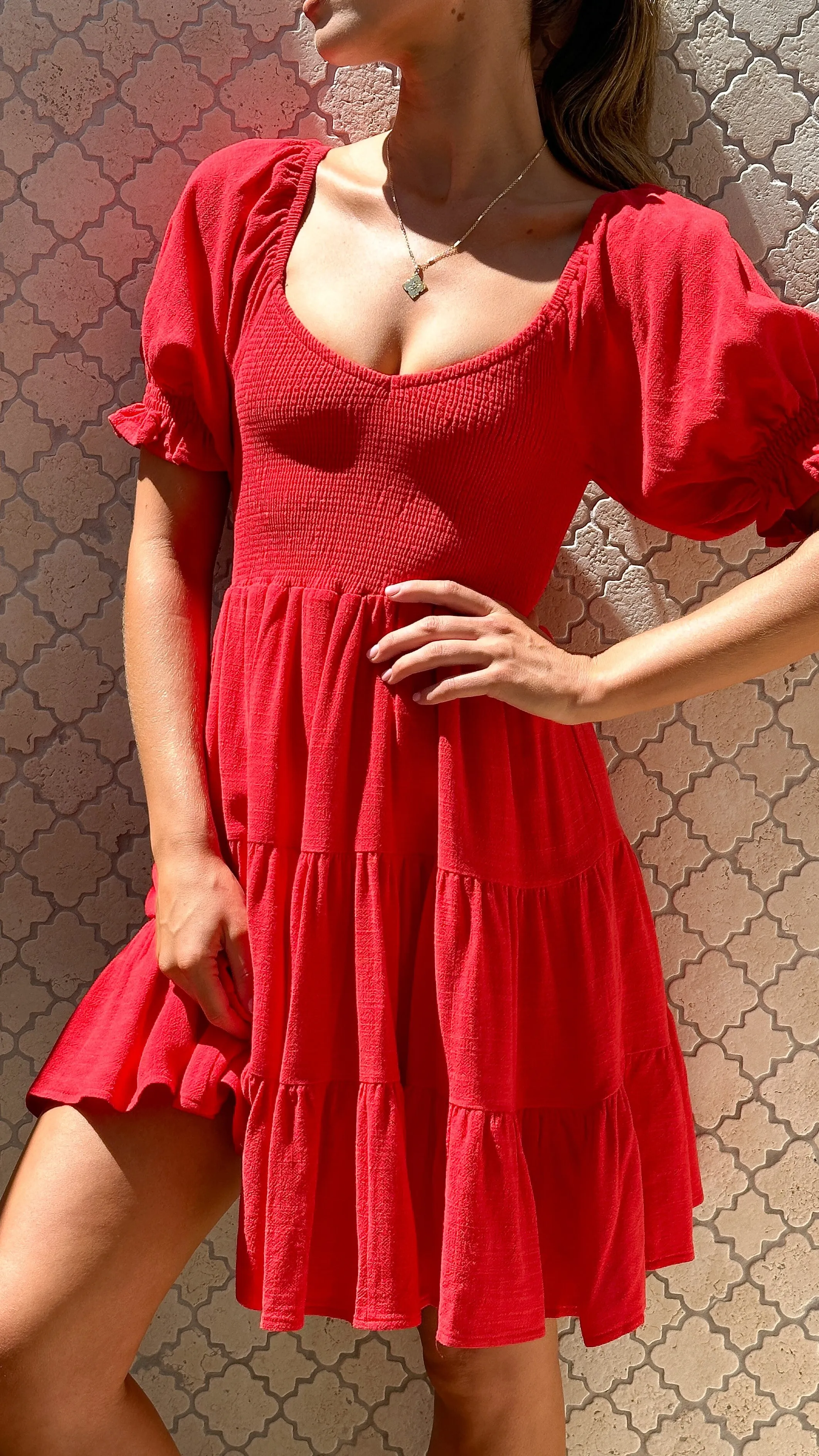 Madan Mini Dress - Red sold by Billy J product image thumbnail 4