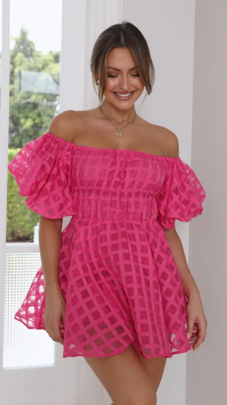 Malery Mini Dress - Hot Pink sold by Billy J