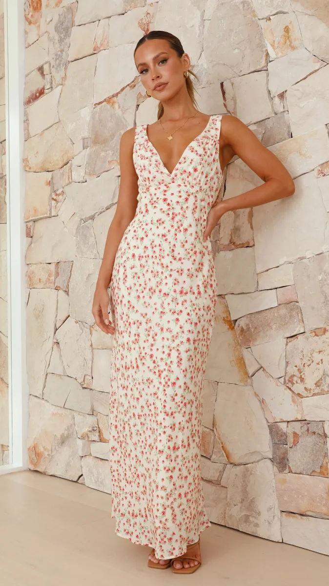 Andy Maxi Dress - Pink Floral | Parallel 