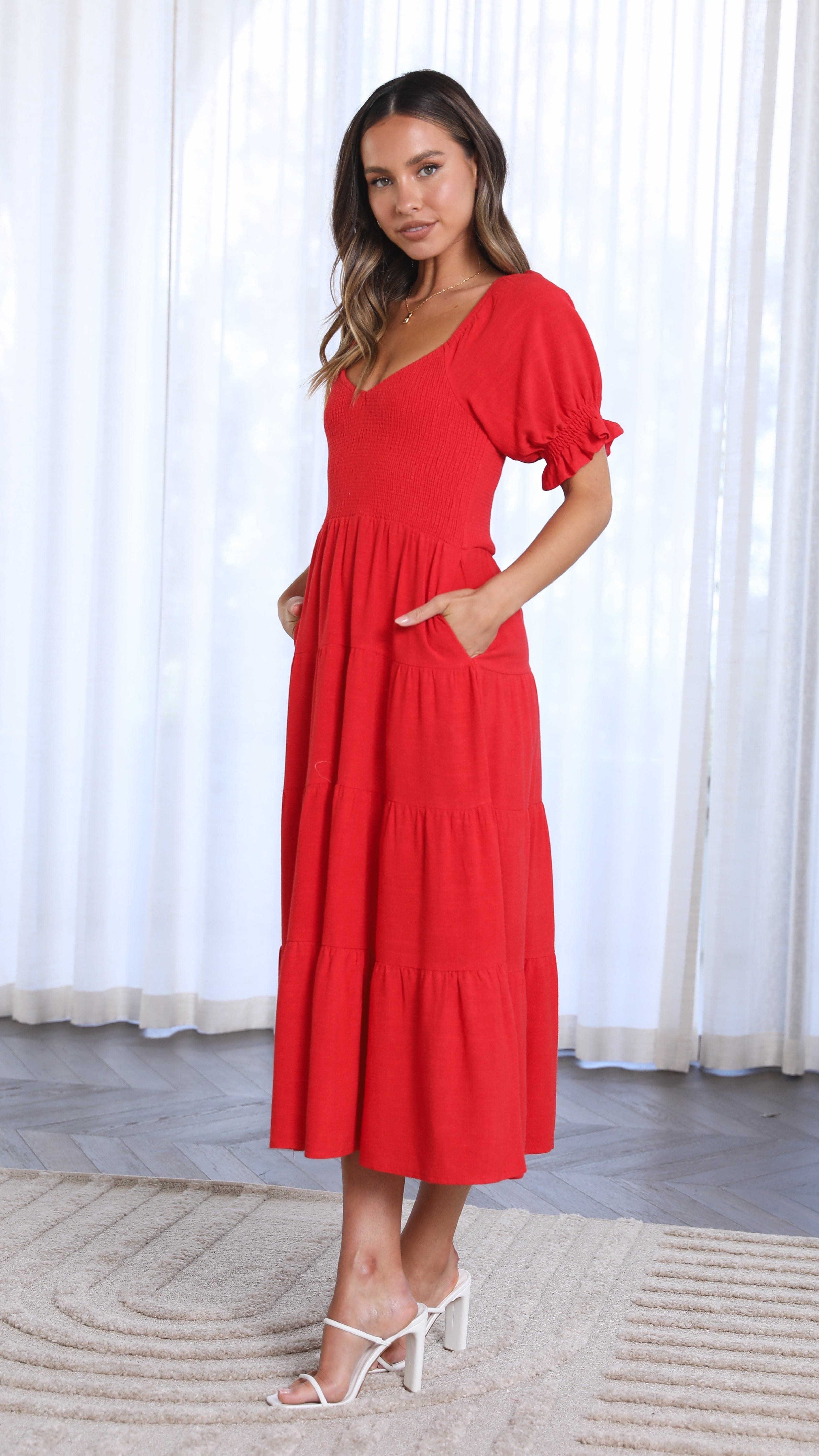 Madan Midi Dress - Red sold by Billy J product image thumbnail 4