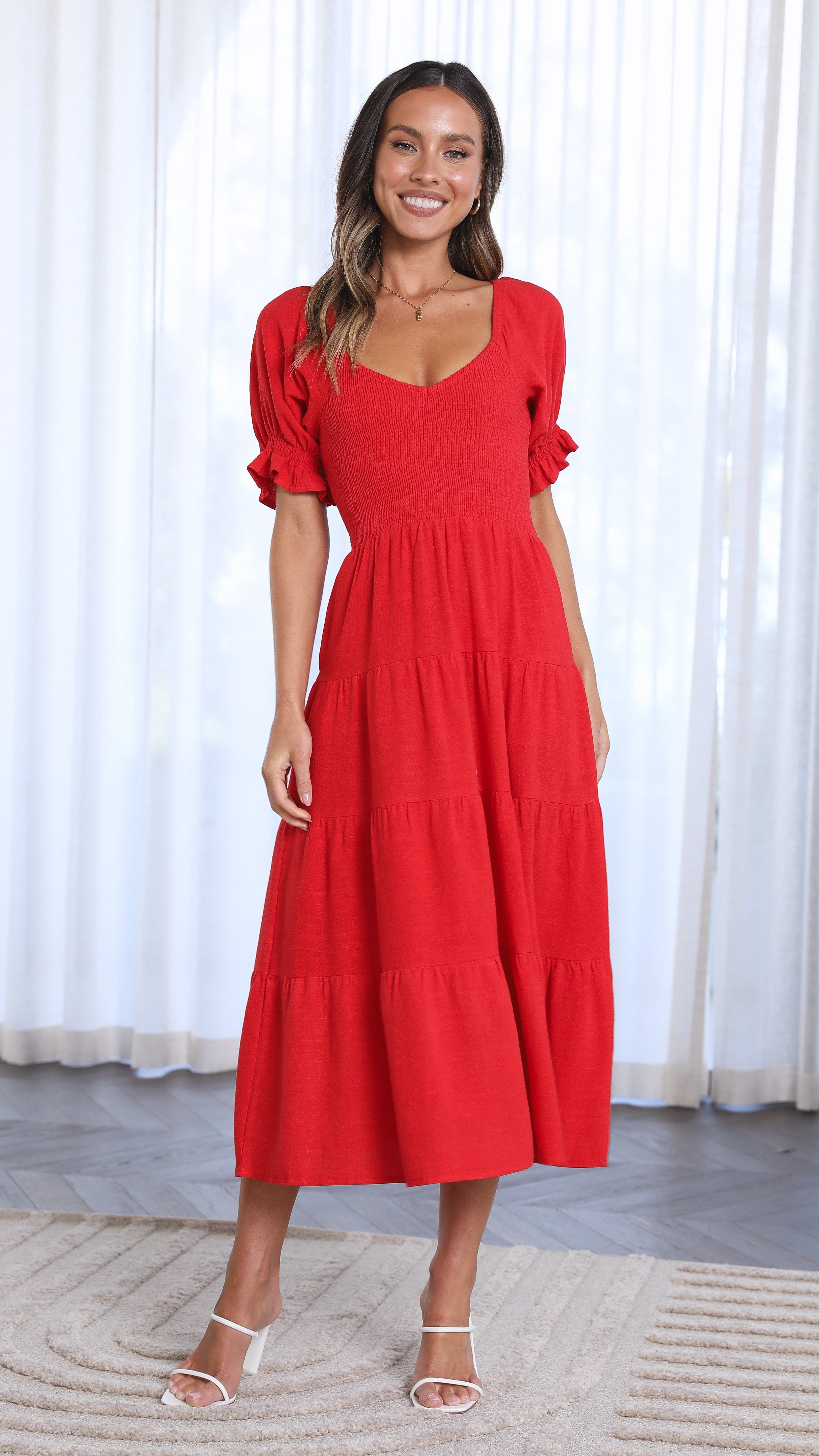 Madan Midi Dress - Red sold by Billy J product image thumbnail 3