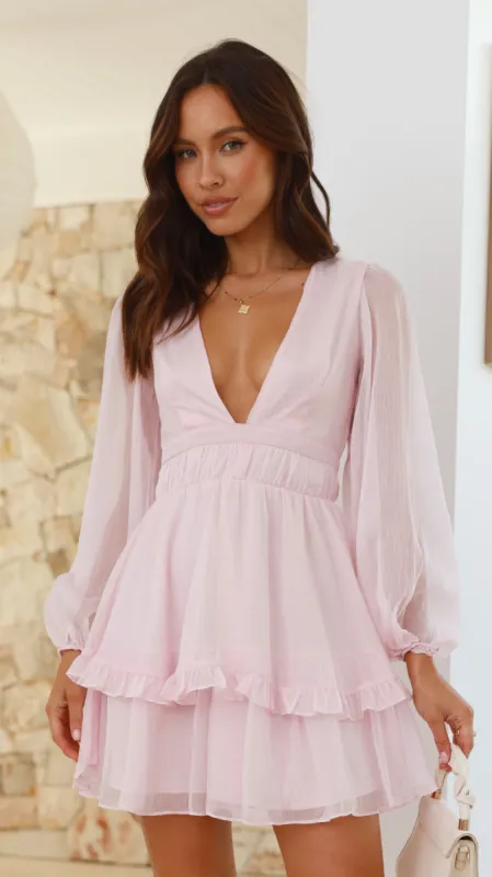 Diana Mini Dress - Blush sold by Billy J
