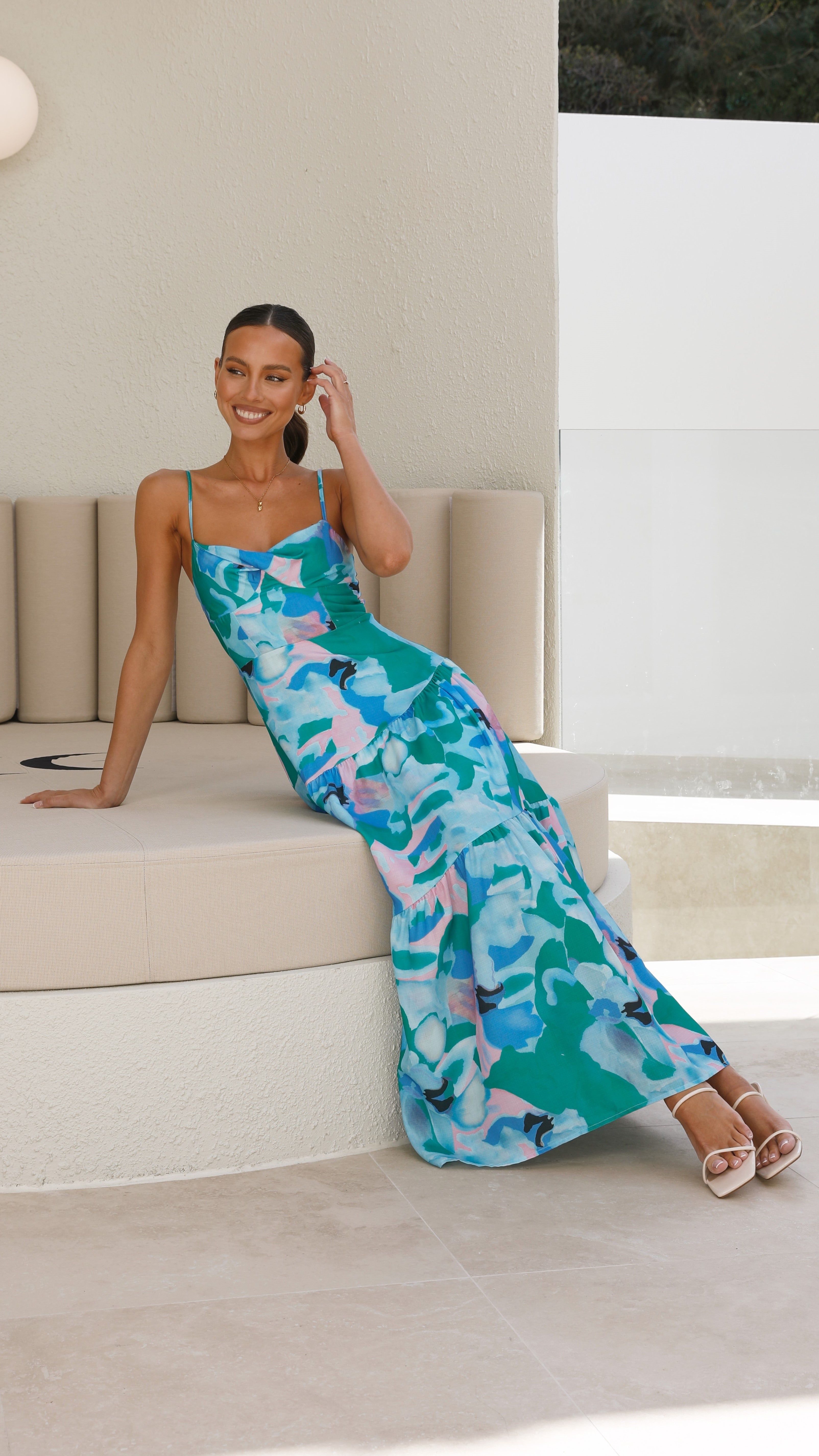 Belina Midi Dress - Blue sold by Billy J product image thumbnail 3