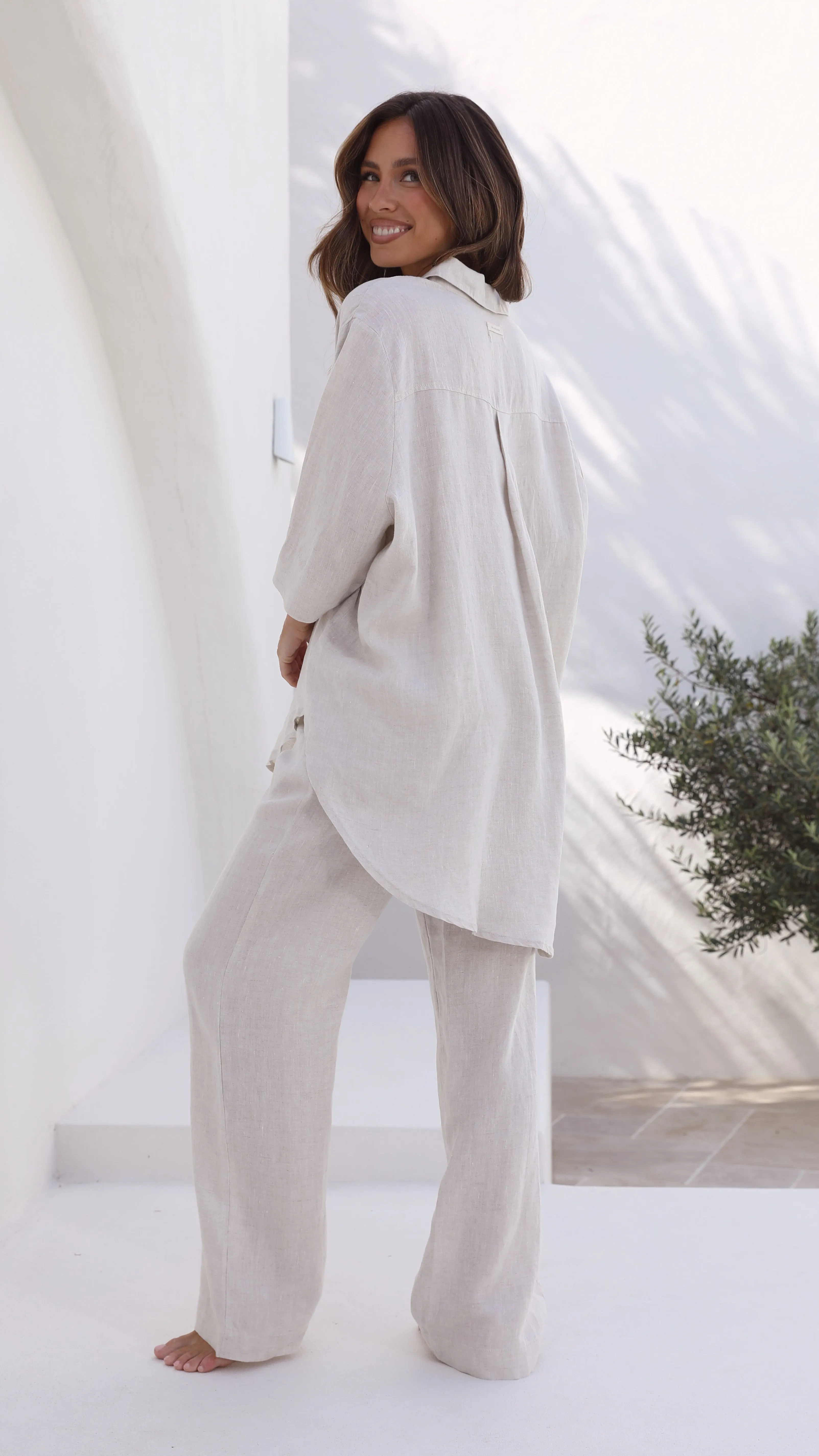 Linen Lounge Pant - Natural sold by Billy J product image thumbnail 2