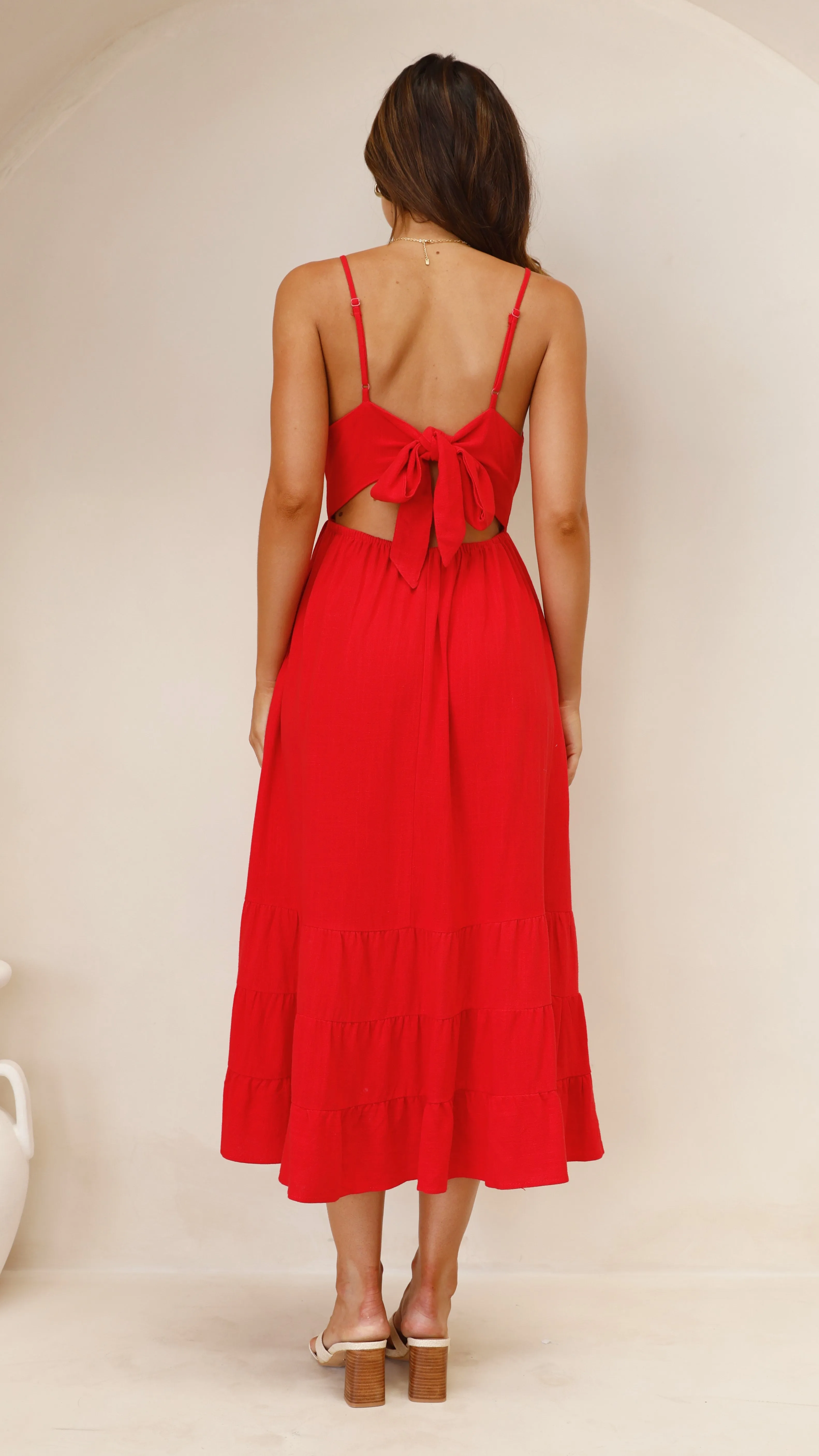 Sophila Midi Dress - Red sold by Billy J product image thumbnail 2