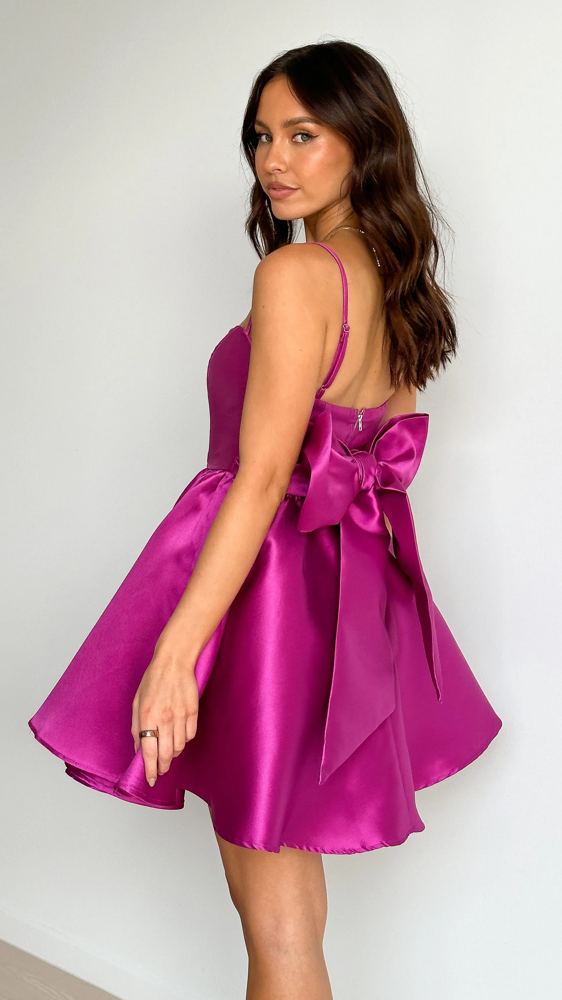 Ichiko Mini Dress - Magenta sold by Billy J product image thumbnail 4