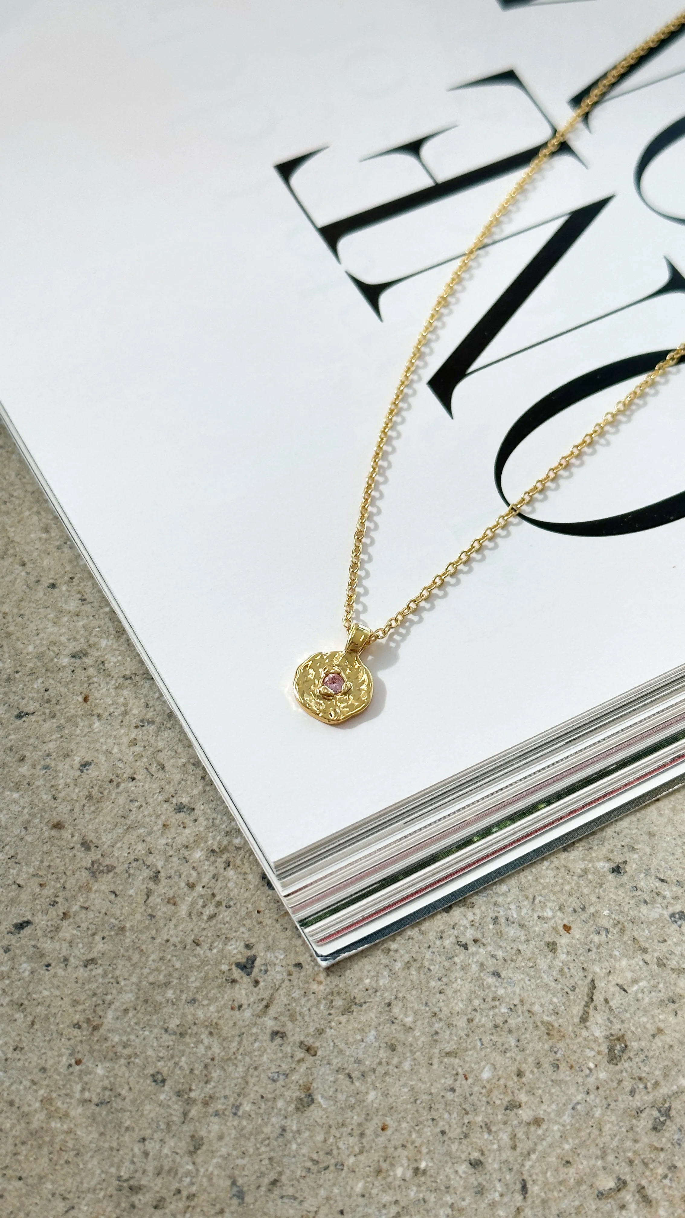 October Birthstone Necklace - Rose Quartz sold by Billy J product image thumbnail 2