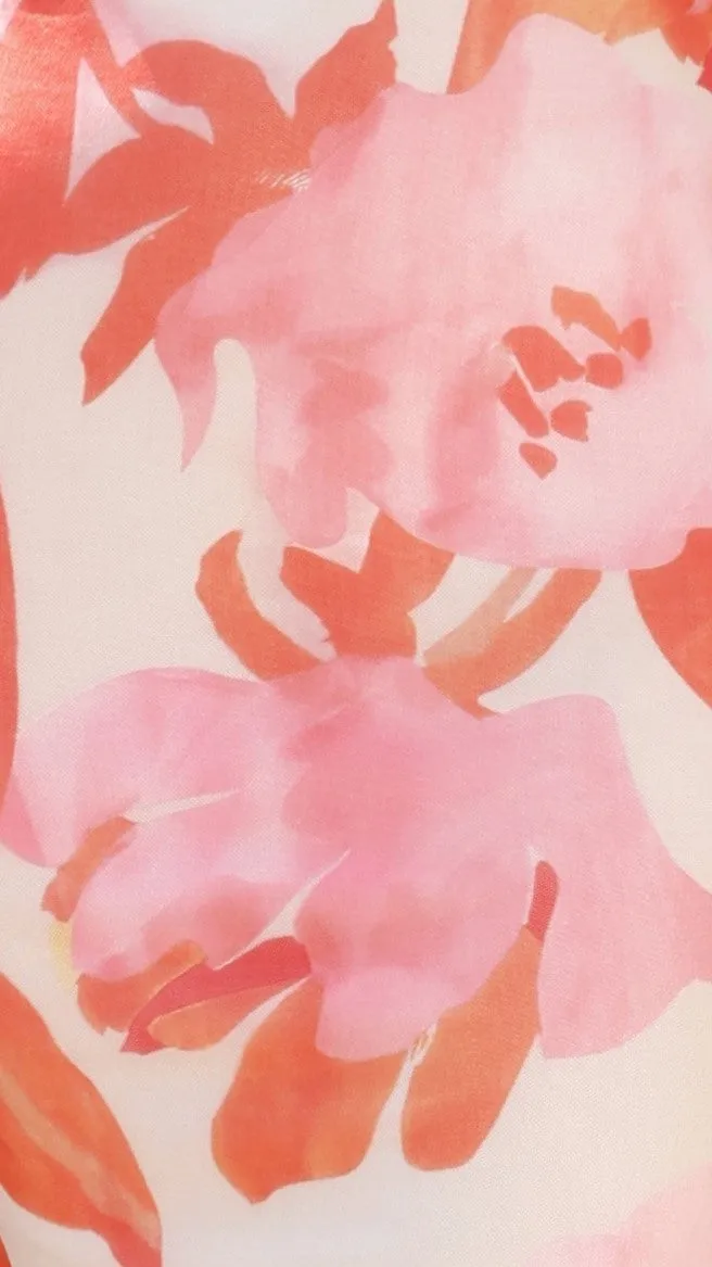 Alexa Midi Dress - Orange/Pink Floral sold by Billy J product image thumbnail 4