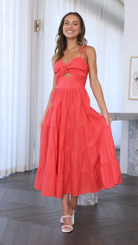Armani Midi Dress - Red sold by Billy J