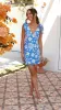 Delilah Mini Dress - Blue Floral sold by Billy J