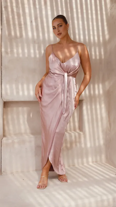 Tyra Maxi Dress - Dusty Pink sold by Billy J