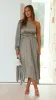 Brooklyn One Shoulder Midi Dress - Olive sold by Billy J