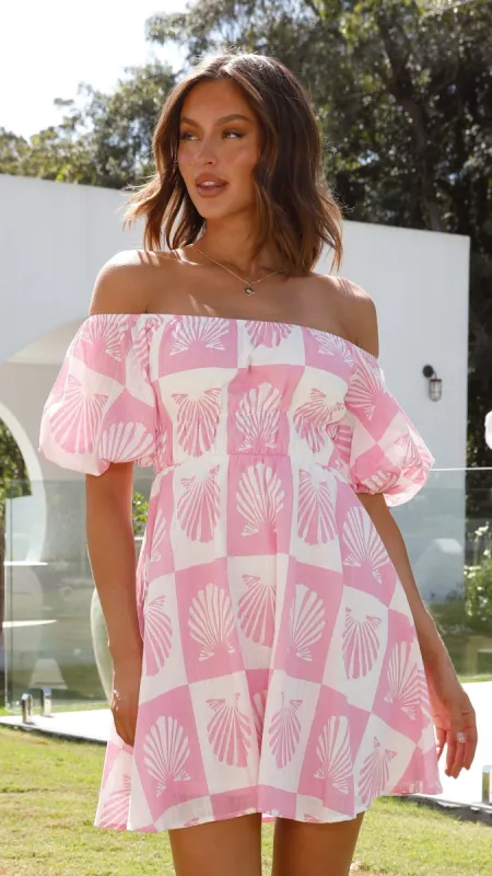 Marel Mini Dress - Pink Shell sold by Billy J