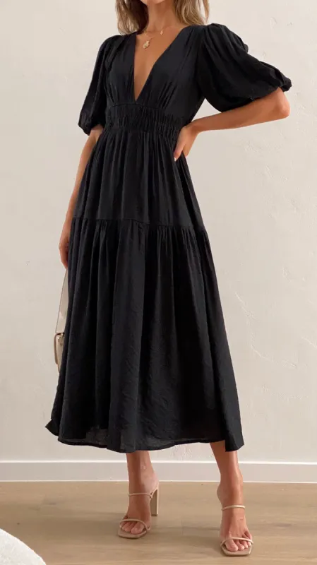 Erin Midi Dress - Black sold by Billy J
