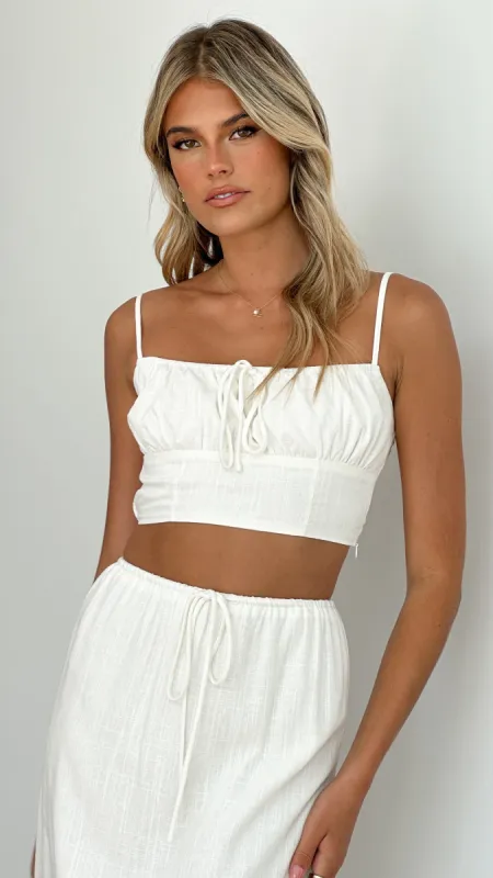 Tafari Crop Top - White sold by Billy J
