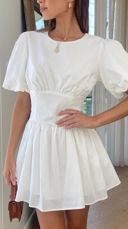 Saffia Mini Dress - White sold by Billy J