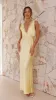 Basiano Maxi Dress - Yellow / Lace sold by Billy J