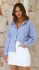Haidera Long Sleeve Button Up Shirt - Blue Stripe sold by Billy J