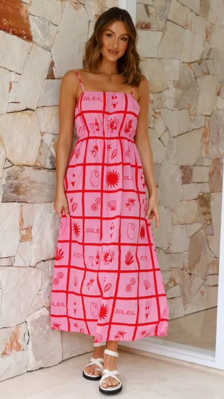 Alicia Maxi Dress - Pink Soleil sold by Billy J