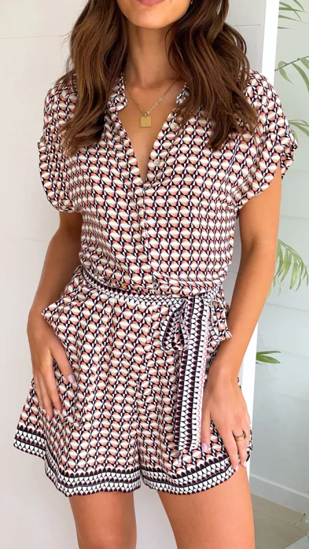 Hakan Playsuit - Helsinki Print sold by Billy J