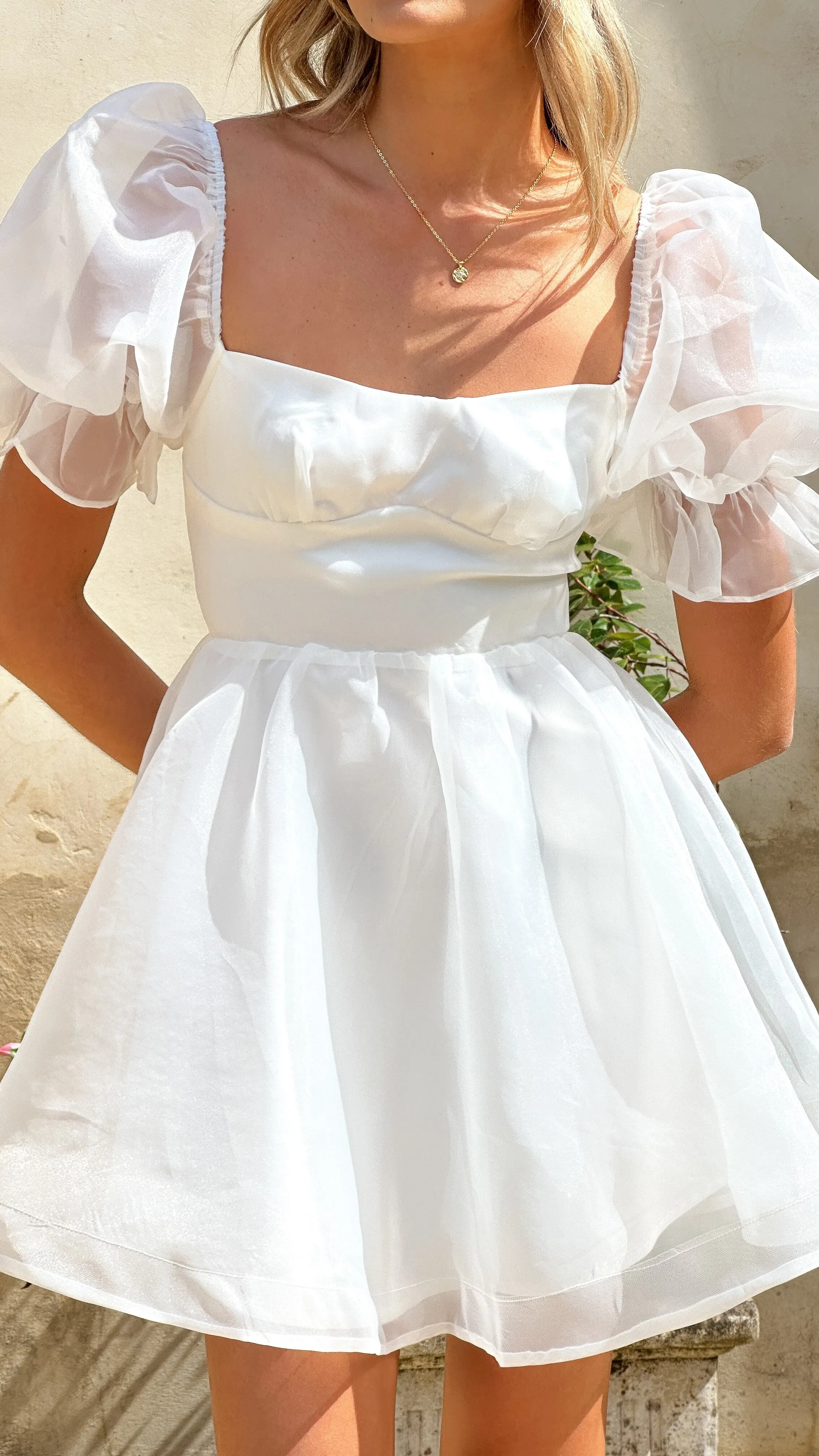 Lakeithia Mini Dress - White sold by Billy J product image thumbnail 3