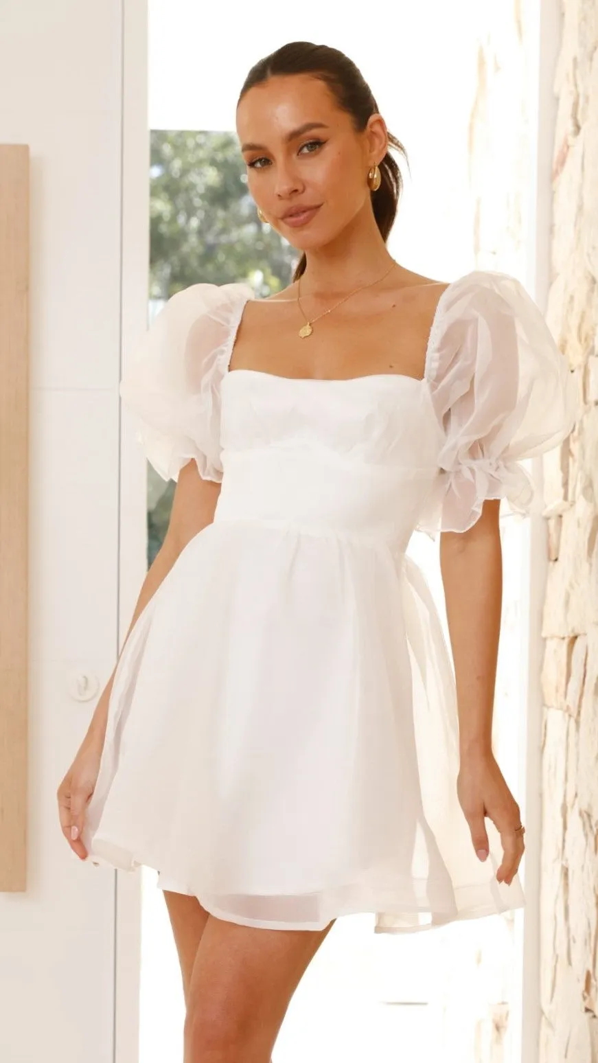 Lakeithia Mini Dress - White sold by Billy J product image thumbnail 4