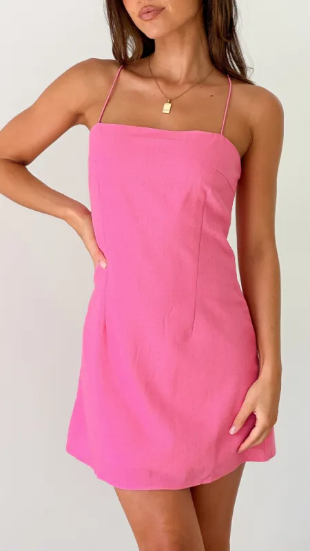Quinn Mini Dress - Hot Pink sold by Billy J