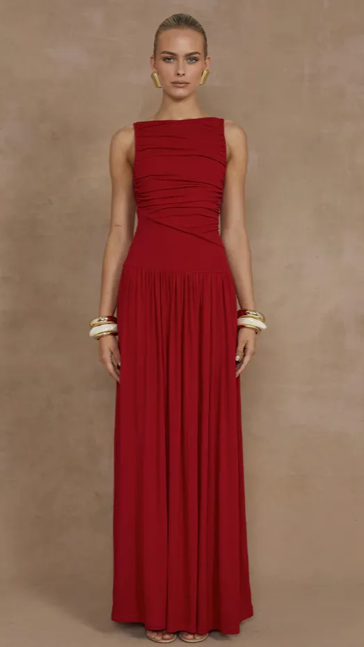 Nalla Maxi Dress - Cherry sold by Billy J