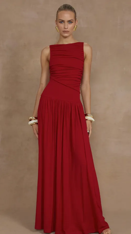 Nalla Maxi Dress - Cherry sold by Billy J product image thumbnail 4