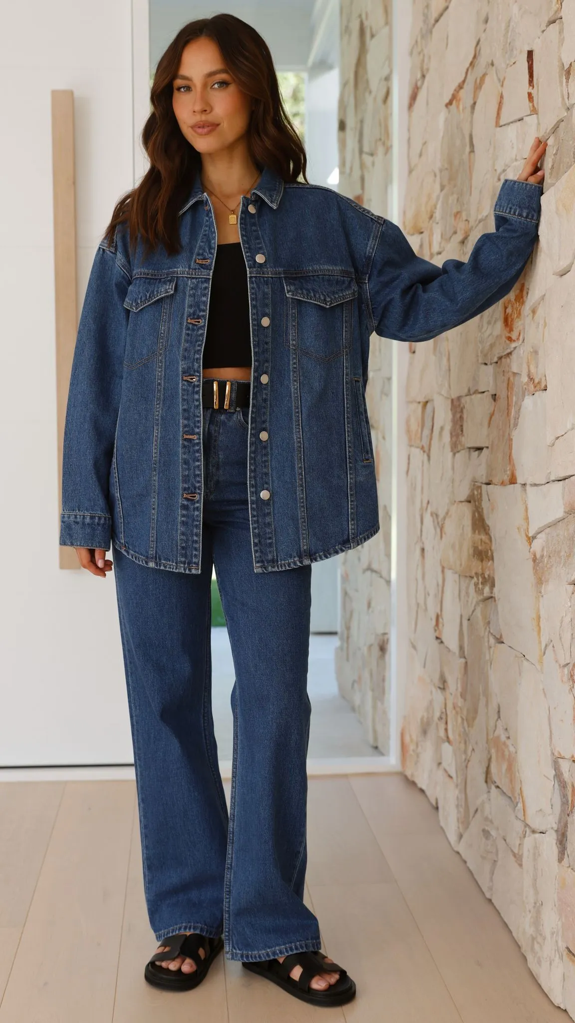 Organic Denim Jacket - Vintage Blue sold by Billy J product image thumbnail 5