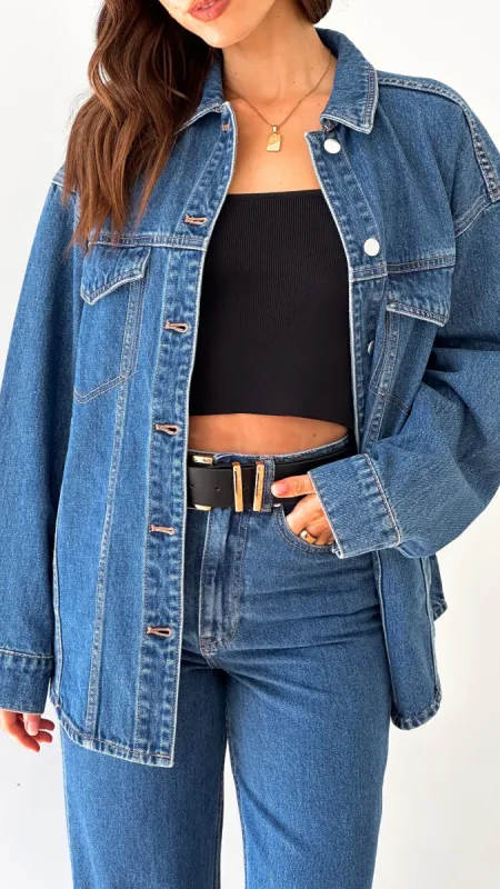 Organic Denim Jacket - Vintage Blue sold by Billy J