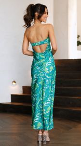 Miya Maxi Dress - Green Floral sold by Billy J